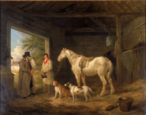 Pagando al mozo de cuadra de George Morland